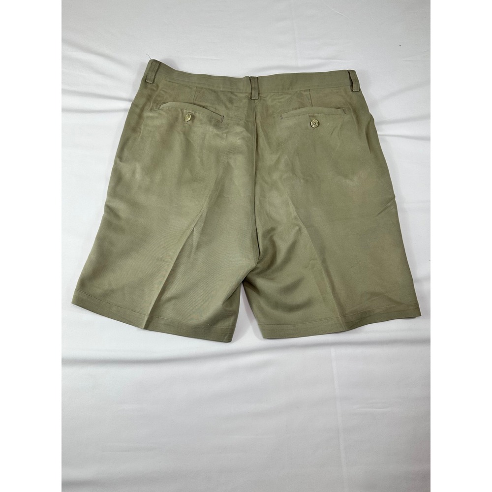 Tommy Bahama Shorts Mens Pleated Front 100% Silk Relaxed Fit Sage Green 36 - Picture 3 of 5